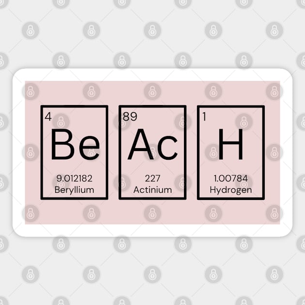 The Periodic Table of Elements 'Be-Ac-H' Magnet by MakerMind8.2